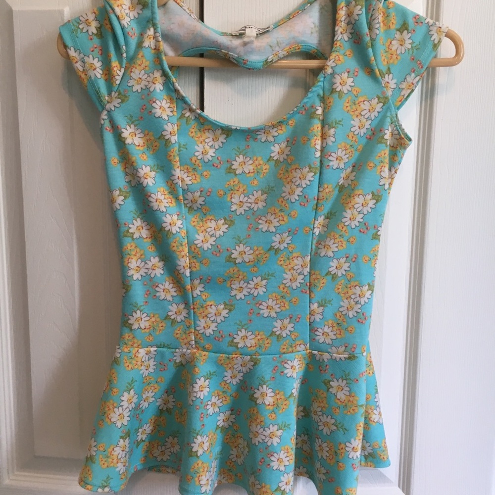 Floral peplum top
